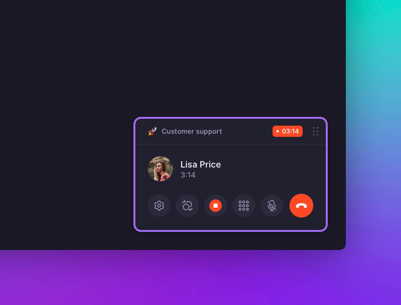 Recording a phone call on OpenPhone